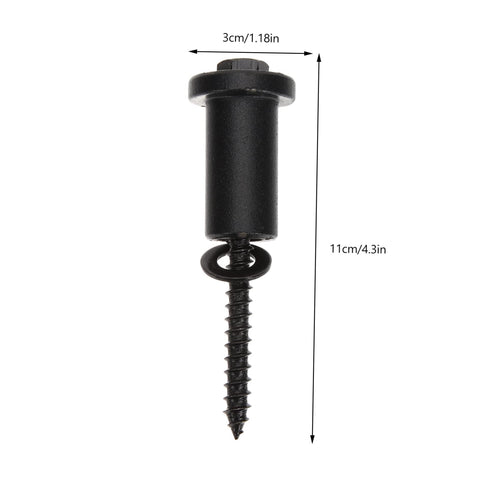 Close-up of Four Sets Sliding Barn Door Track Spacers Kit With Heavy Duty Carbon Steel Wall Connectors Replacement Parts