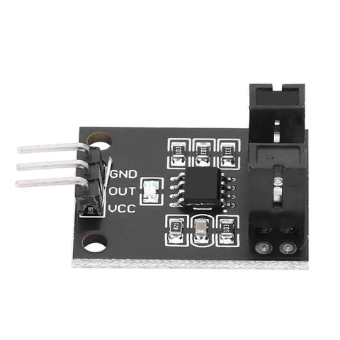 Infrared Photoelectric Sensor Module 10 Pack 5V DC For LM393 Compatible DIY Kit, close-up of module showing pins and components