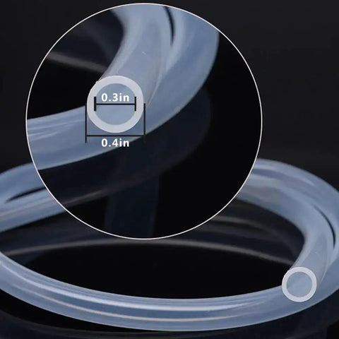 Clear PVC Tubing 7x10mm IDOD 16 Feet Long For Aquarium Garden And Pond Water Hydroponics Irrigation Pumps Cooling Drip Lines And Industrial Equipment with diameter dimensions shown