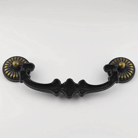 5 Inch Centers Bail Drawer Pull Drop Handles For Dresser And Cabinet Vintage Style Antique Brass Zinc Alloy