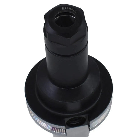 Close-up of Four Pack 4 Inch CAT40 ER16 Collet Chuck with 0.0001 Inch TIR for CNC Milling and Engraving Tools