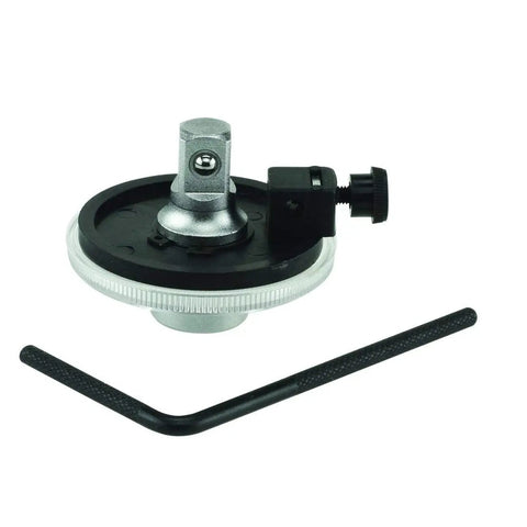 Torque Wrench Angle Gauge Tool For Half Inch Drive SF0136 With Adjustable Holding Rod And 360 Degree Scale In 2 Degree Increments