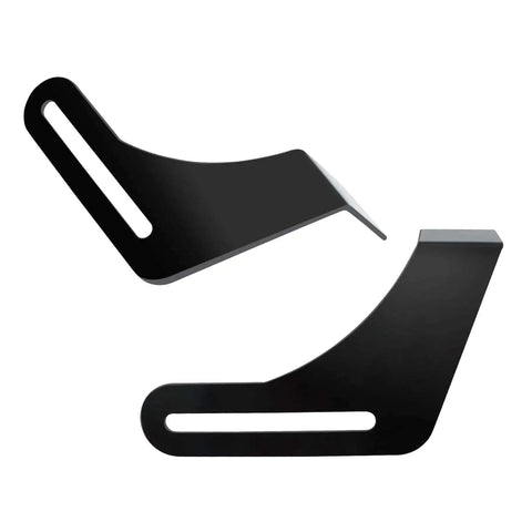 2 Pack Bench Grinder Protective Tool Rest With 9.84 Inch Steel Bracket Replacement in black, front and side view