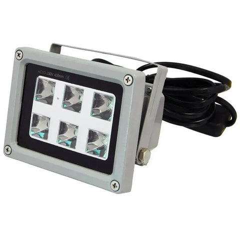 60W 405nm UV Resin Curing Light for SLA DLP 3D Printers with six high power UV LEDs and durable aluminum housing, US plug