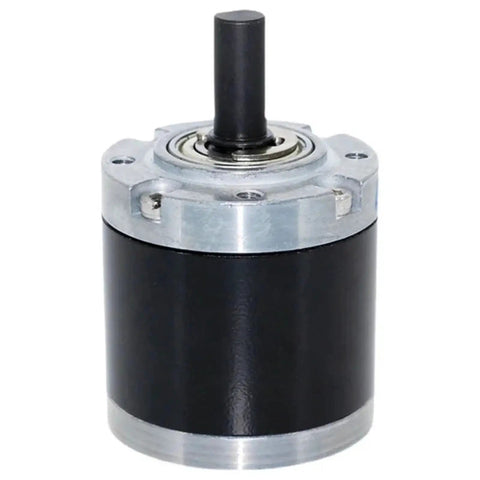 Front view of 42mm Planetary Gearbox Reducer for DC Motors including 775 795 895 series with up to a 19.2 to 1 reduction, metal housing.