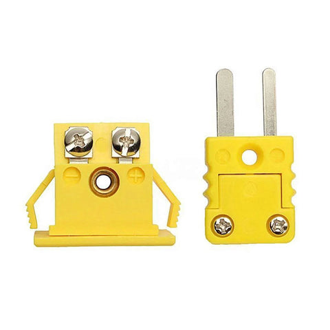 Yellow SeaISee K-Type panel-mount thermocouple socket and plug connector, 2-piece set
