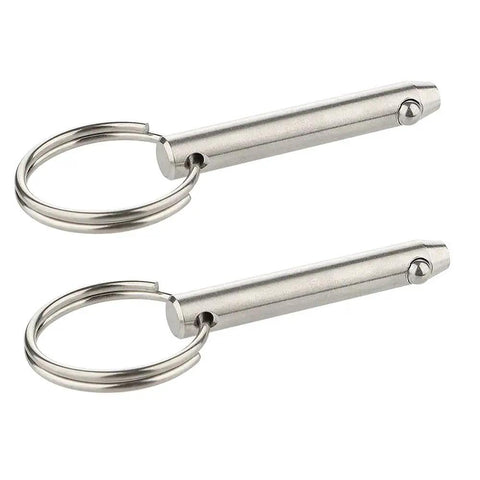 Two Pack Quick Release Pin For Bimini Tops And Boat Deck Poles Diameter Five Sixteenths Inch Overall Length Two Point One Seven Inches