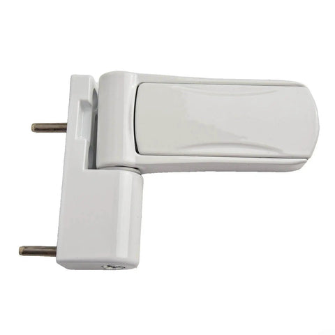 Aluminum 3D Adjustable Door Flag Hinge With Mute Buffer Soft Close For Double Glazed Doors White Lightweight