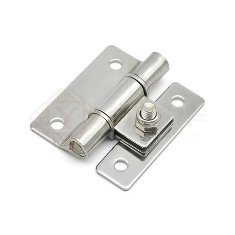 Stainless Steel Torque Door Hinge With Friction Damping And Free Stop For Precise Positioning Durable DIY Metalworking Hinge For Doors Two Point Five By Five Millimeter Size Model XK548 One Piece, shown from top view