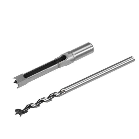 Square Hole Drill Bit For Woodworking One Half Inch Slotting Flute Diameter 75mm Cutting Depth 205mm Total Length Hollow Chisel Mortise Bit Two Pack High Carbon Steel For Power Tools
