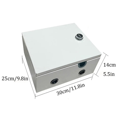 Industrial Grade Steel Electrical Enclosure Box Waterproof Wall Mounted Junction Box Explosion Proof Project Box 30x25x14 Cm By TBLOTYD