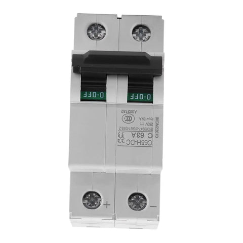 DC Two Pole Circuit Breaker 2P 250V 63A Din Rail Mounted Miniature Breaker With Fast Trip for solar and low voltage DC loads
