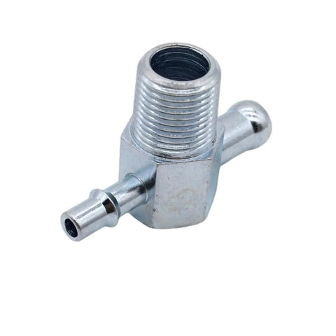Heavy Duty Intake Manifold Vacuum Tee Fitting 3/8in NPT Thread With 1/4in And 3/8in Hose Barb Nipples Steel Zinc Construction