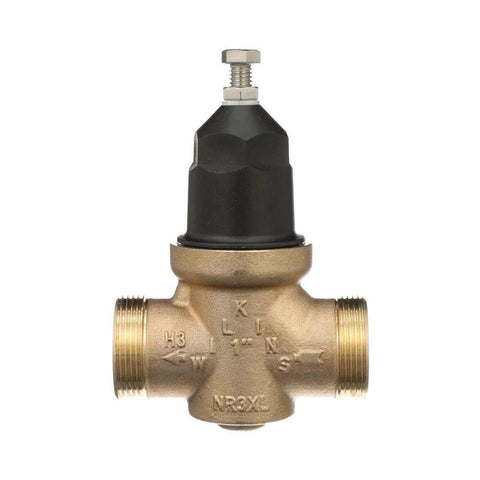 Zurn Wilkins NR3XL 3/4-in brass water pressure reducing valve with integral bypass and sealed cage