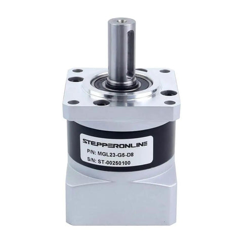 MGL Series Planetary Gearbox 5 To 1 Reduction With 30 Arc-Min Backlash For 8mm Shaft Standard Nema 23 Stepper Motor Front View