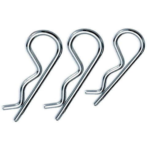 Multi Hole Eye Pins And Clevis Pins Kit, Adjustable Length, Heavy Duty Tempered Carbon Steel With Zinc Coating, shown in chrome finish.