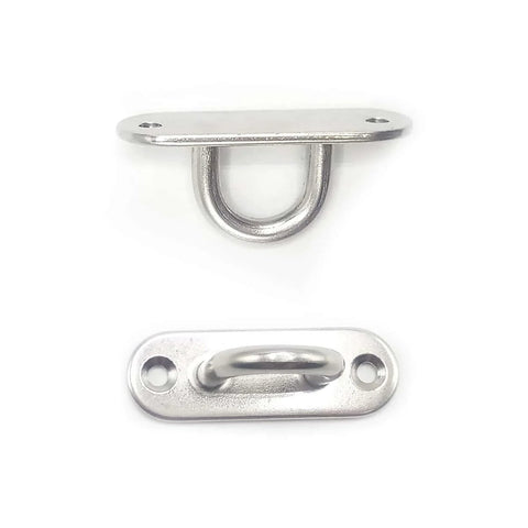 316 Stainless Steel Pad Eye Heavy Duty U Shaped Hook With Screws For Marine Boats Wall Mount Hanger Rust Resistant Hardware M6 Size 4 Pack