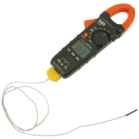 Klein Tools 69028 replacement thermocouple for clamp meter, black body with orange jaw and yellow connector