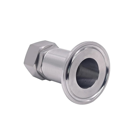 Beduan stainless steel tri-clamp garden hose adapter, 1.5 TC to 3/4 GHT female connector.