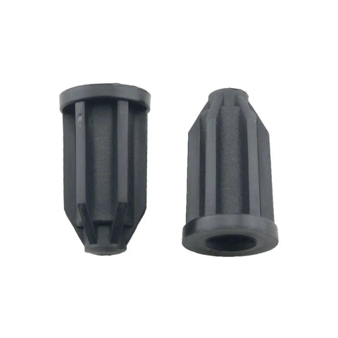 Eight Pack Universal Plastic Chair Caster Rods And Roller Plugs Black Round Sleeve Inserts For One Inch Wheels With Seven Sixteenth Inch Inner Bar