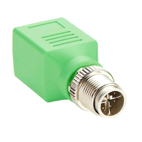 M12 X Coded 8 Pin To RJ45 Adapter For Cat6 Industrial Ethernet Shielded Bulkhead Jack IP67 Waterproof Connector Built Tough