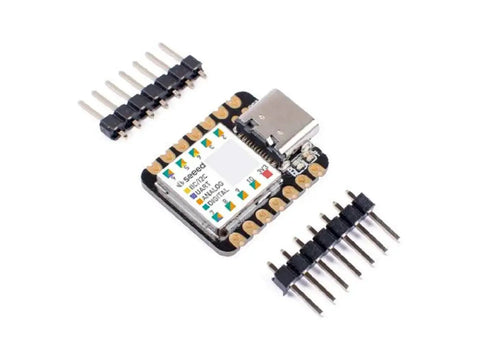 XIAO SAMD21 Microcontroller with dope interfaces for Arduino compatible projects, smallest MCU for DIY makers, prototyping board.
