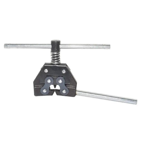Adjustable Roller Chain Breaker Detacher Tool For Size 25 35 41 40 50 60 Chains Including 415H 428H 520 530, Heavy Duty High Carbon Steel Construction With Heat Treated Press Pin, Easy No Fuss Chain Cutting And Detaching, Free Extra Needle Pin Included