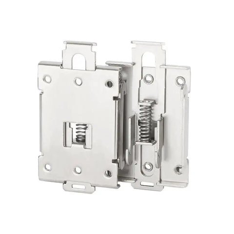 2 Pack 35mm DIN Rail Mount Brackets Stainless Steel Rail Fixing Clips Adapters For Single Phase Solid State Relays 2.54 By 1.73 Inches Durable Easy Install