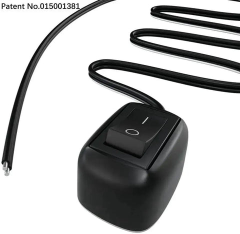 Black Water Drop Paste Type Button Switch SPST 12V-230V 10A Off On Control for Fog Driving Lights and LED Light Bar with 1m Wire