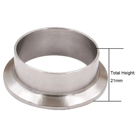 DERNORD 2-Inch SUS304 stainless steel tri-clamp ferrule with flange for sanitary pipe connections