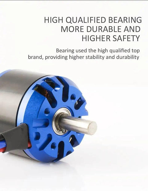 RC Brushless Motor 5055-400KV 1420W High Efficiency With 4.0mm Banana Plug, Balanced Rotor close-up view