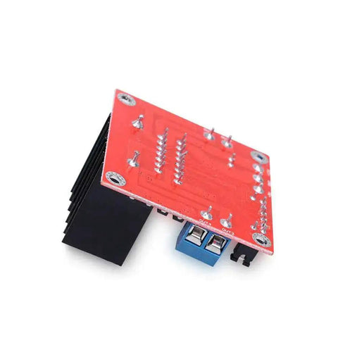 Bottom view of Beefy Stepper Motor Driver Board Module L298N Dual H Bridge DC Motor Controller Arduino Compatible with heat sink visible