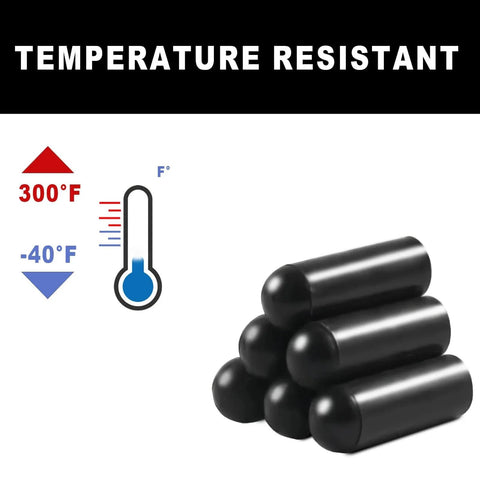 108 Piece Rubber Vacuum Caps Kit With Assorted Sizes For Carburetor And Engine Manifold Hoses Durable High Temp Resistant Rubber Caps Set.