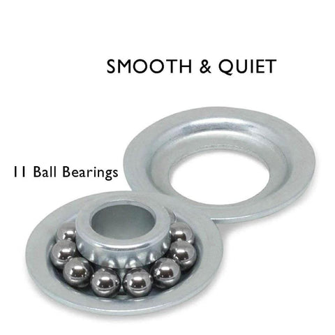 Close-up of 11 ball bearings for Crazy Quiet 2 Inch Nylon Garage Door Rollers With Sealed 6200ZZ Bearings, smooth and quiet performance.