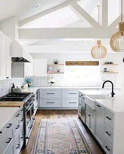 Grace Collection Riverside Appliance Pull Ash Gray 18 Inch Contemporary Transitional Bar Handle in a modern kitchen setting