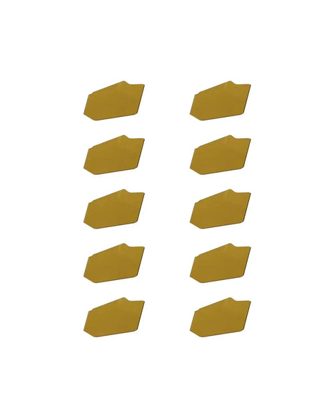 GTN-3 SP300 Grooving Carbide Inserts 10 Piece For CNC Lathe SPB326 332, CVD Yellow Coated, arranged in two rows