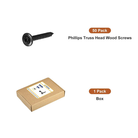 No 8 By 1 Inch Phillips Flat Head Self Tapping Screws Set Carbon Steel High Strength Quick Tapping For Wood Metal Plastic