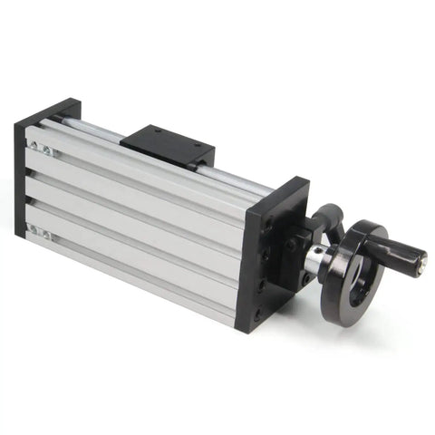 100mm Travel Length Double Optical Axis Guide Ballscrew SFU1605 With Hand Crank for DIY CNC Router X Y Z Linear Stage Actuator