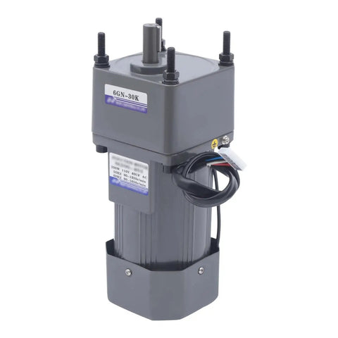Variable Speed 110V Gear Reduction Motor 200W With Reversible High Torque Gearbox Adjustable 0 To 45 RPM 1 To 30 Reduction Ratio And Speed Controller