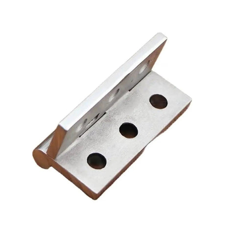 Heavy Duty Stainless Steel Adjustable Door Hinge Set With Six Hole Polished Finish For Industrial Doors And Machinery Cabinets