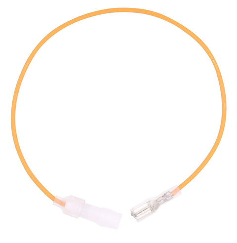 Propane heater safety kit wire harness, orange insulated cable with white plastic connector and faston terminal