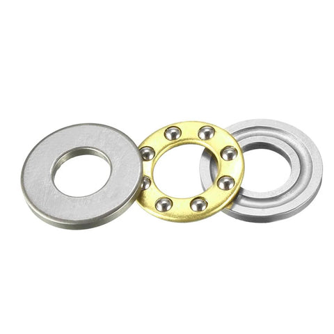 uxcell F7-15M thrust ball bearings, chrome steel, 7x15x5 mm, 4 pcs