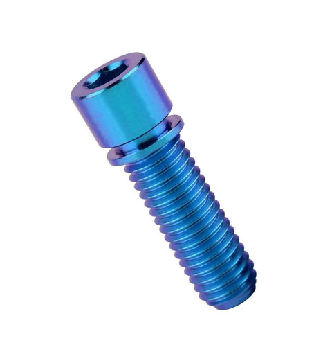 Titanium Bike Stem Bolts M7 X 25Mm With Washers Allen Head 4 Pack Blue Ti Alloy Grade 5 Ultra Lightweight And Corrosion Resistant Stem Screws