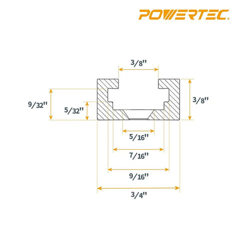 Technical diagram showing dimensions of 2 Sets T Track Intersection Kit With Predrilled Mounting Holes And Wood Screws.