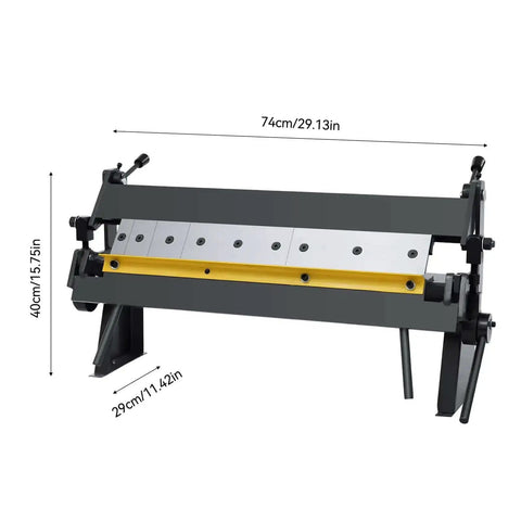 24 Inch Box And Pan Brake For Sheet Metal, 0-135 Degree Bending, Heavy Duty Industrial Hand Brake For Carbon Steel And Aluminum