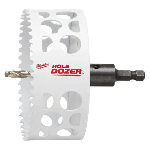 Ice Hardened 4-1/4 Inch Hole Saw With Matrix II Bi-Metal Teeth For Fast Cutting And Up To 50 Percent Longer Life, side view