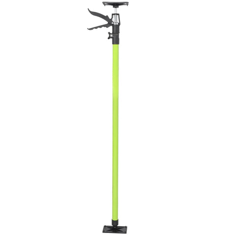 Heavy Duty Adjustable Support Poles 45 To 114 With Non Slip Pads For Cabinets, single green pole with swivel and grip handle