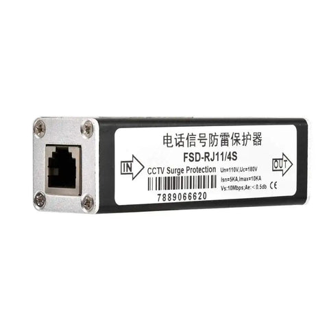 Phone Line Surge Protector 10KA Shield For Landlines Fax Modems And DSL Gear, Overvoltage Defense With Easy Install