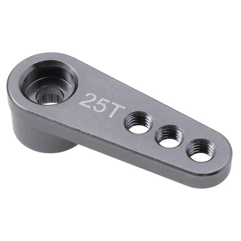 Two Pack 25T Aluminum Servo Horns With M3 Thread For 1 10 And 1 8 Scale RC Crawlers Fits Futaba Savox CNC 6061 Aluminum Close-up