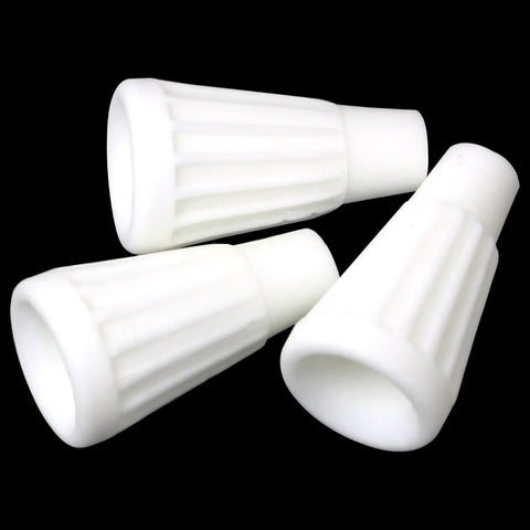 Three white ceramic screw wire connectors for high-temperature repairs (porcelain twist caps)